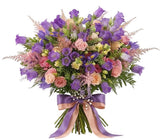 Charming Blue and Pink Flower Bouquet - Flowers Box London