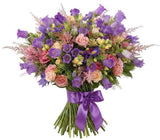 Charming Blue and Pink Flower Bouquet - Flowers Box London