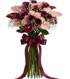 Charming Bouquet of Calla Lily with Anthurium and Spray Roses - Flowers Box London