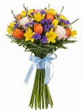 Charming Bouquet of Daffodils with Tulips and Limonium - Flowers Box London