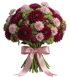 Charming Bouquet of Dahlia and Scabiosa with Sedum - Flowers Box London