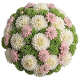 Charming Bouquet of Dahlia and Scabiosa with Sedum - Flowers Box London