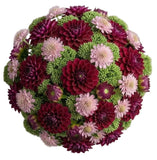 Charming Bouquet of Dahlia and Scabiosa with Sedum - Flowers Box London