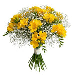 Charming Bouquet of Freesias and Gypsophila