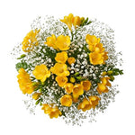 Charming Bouquet of Freesias and Gypsophila
