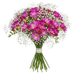 Charming Bouquet of Freesias and Gypsophila
