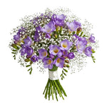 Charming Bouquet of Freesias and Gypsophila