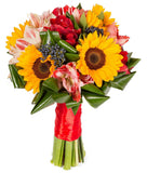 Charming Bouquet of Sunflowers and Amaryllis - Flowers Box London