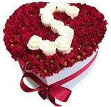 Charming Box of Daisy Chrysanthemum and Roses Initial - Flowers Box London