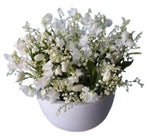 Charming Ceramic Bowl of Lily of Valley and Sweet Pea - Flowers Box London