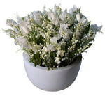 Charming Ceramic Bowl of Lily of Valley and Sweet Pea