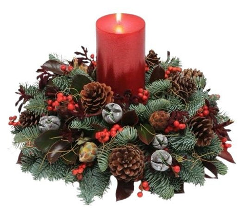 Charming Cones and Berry Christmas Centerpieces - Flowers Box London