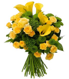 Charming Yellow and Green Bouquet - Flowers Box London