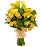Charming Yellow and Green Bouquet - Flowers Box London