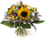 Charming Yellow and Purple Bouquet - Flowers Box London