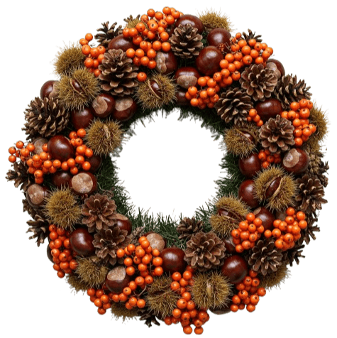 Chestnut Lane Autumn Glow Wreath - Flowers Box London