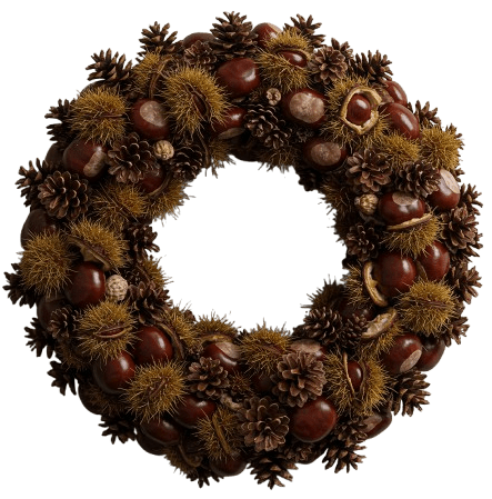 Chestnuts and Cones Door Wreath - Flowers Box London