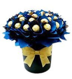 Chocolates Box in Royal Blue Wrapped - Flowers Box London