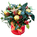 Christmas Holly Box with Baubles