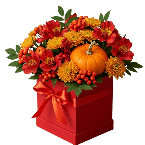 Chrysanthemum and Alstroemeria Charming Box - Flowers Box London