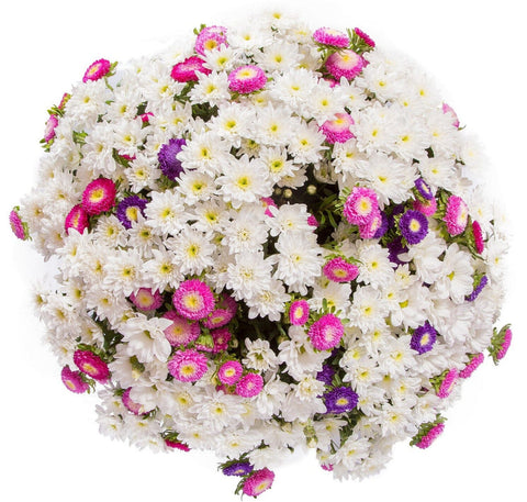 Chrysanthemum and Aster Bouquet - Flowers Box London