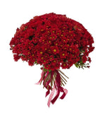 Chrysanthemum Daisy Red Bouquet - Flowers Box London