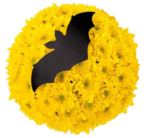 Chrysanthemum with Bat Halloween Bouquet - Flowers Box London