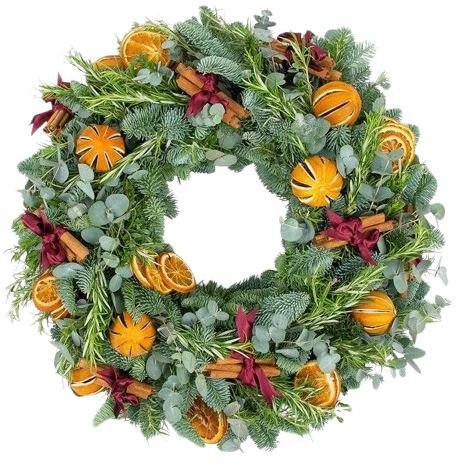 Cinnamon & Citrus Festivity Wreath - Flowers Box London