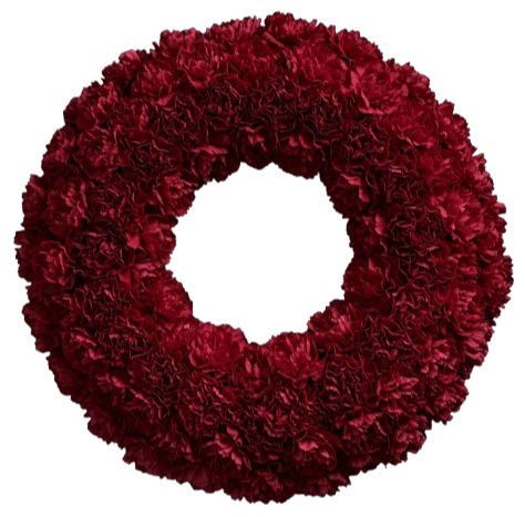 Classic Carnations Wreath - Flowers Box London