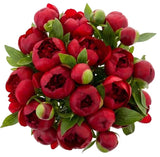 Classic Deep Red Peony Bouquet - Flowers Box London