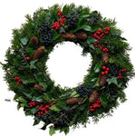 Classic Green Autumn Wreath with Ilex - Flowers Box London