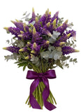 Classic Lupinus Bouquet with Greenery - Flowers Box London