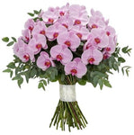 Classic Phalaenopsis Orchids Bouquet with Greenery - Flowers Box London