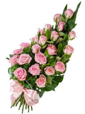 Classic Pink Roses Sheaf - Flowers Box London