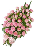 Classic Pink Roses Sheaf - Flowers Box London
