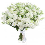 Classic Pure White Lisianthus Bouquet - Flowers Box London