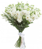 Classic Pure White Lisianthus Bouquet - Flowers Box London