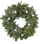 Classic Spruce Wreath with Silver Accent