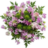 Classic Sweet Pea Bouquet with Greenery - Flowers Box London