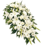 Classic White Funeral Spray - Flowers Box London