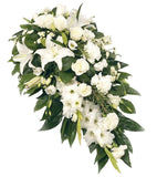Classic White Funeral Spray - Flowers Box London