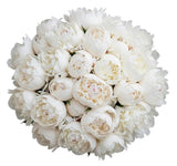 Classic White Peonies Bouquet - Flowers Box London