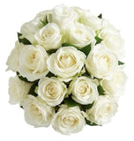 Classic White Roses Bridal Bouquet - Flowers Box London