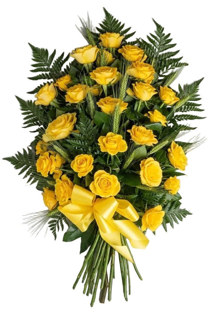 Classic Yellow Roses Sheaf | Sympathy & Funeral Flowers UK | Flowers ...