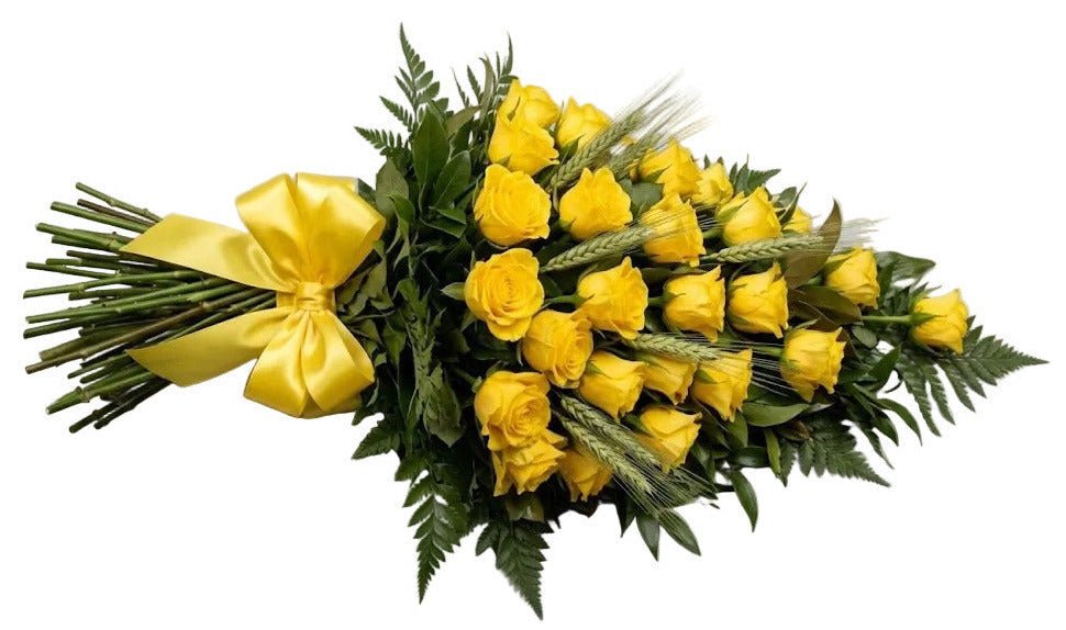 Classic Yellow Roses Sheaf | Sympathy & Funeral Flowers UK | Flowers ...