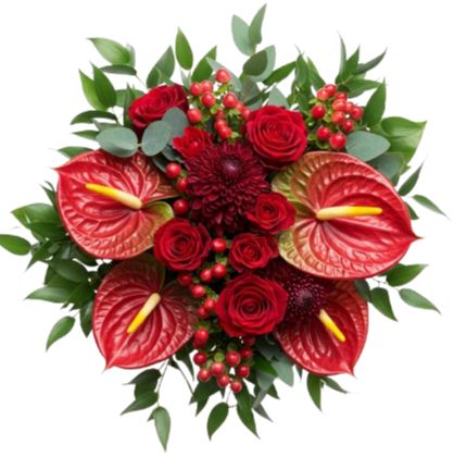 Crimson Desire Bloom Bouquet
