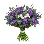 Cute Bouquet of Iris and Freesias with Greenery