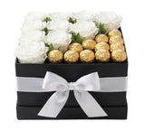 Cute Box of Roses and Chocolate - Flowers Box London