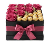 Cute Box of Roses and Chocolate - Flowers Box London