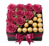 Cute Box of Roses and Chocolate - Flowers Box London